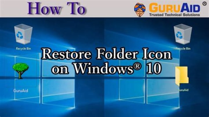 restore the default icon windows 10