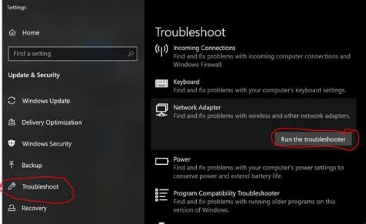 run network troubleshoot