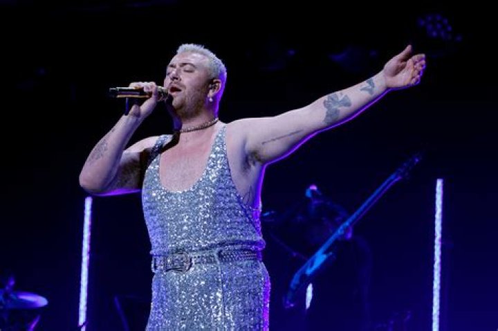 Sam Smith's latex look at the 2023 Brit Awards.