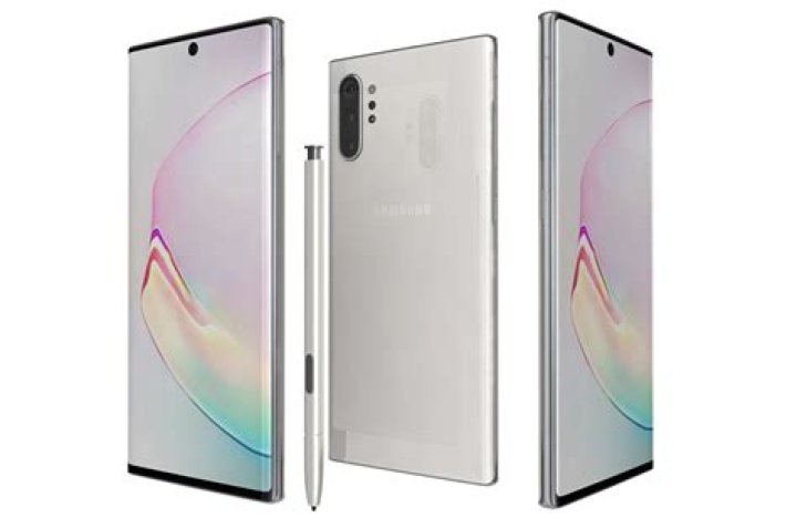 Samsung Galaxy Note 10 Plus Aura Glow at angle Samsung Galaxy Note 10 Plus Aura Glow at angle