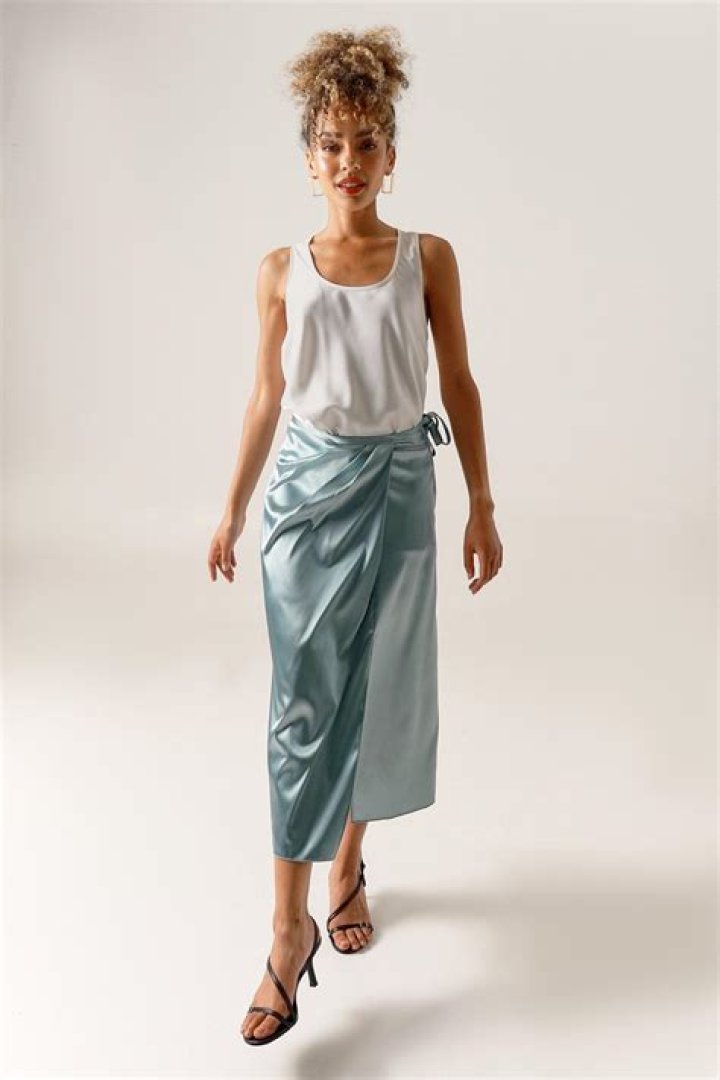 satin wrap skirt