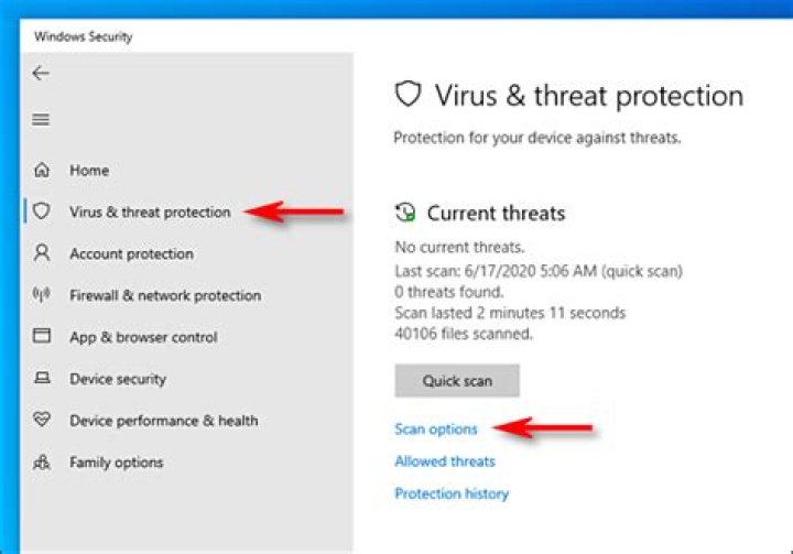 scan options windows defender