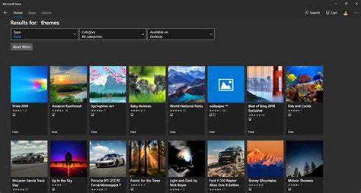 search for themes windows 10