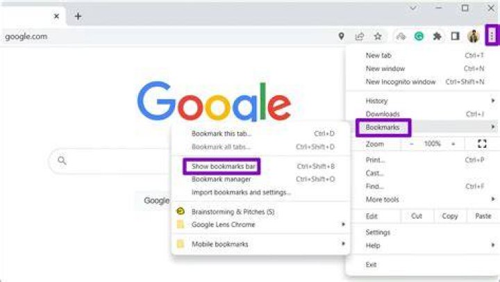 select saved bookmarks chrome disappeared
