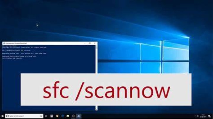powershell admin with command sfc scan - windows 10 someone is still using this pc