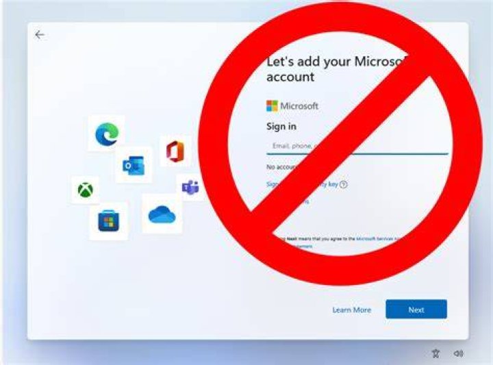 Sign in without a Microsoft account