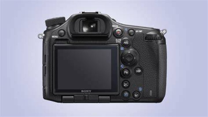 Sony Alpha A99 II front side with no lens on Sony Alpha A99 II front side with no lens on