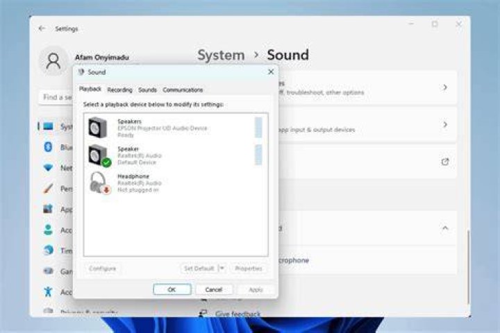 sound options