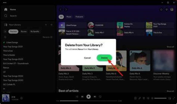 spotify desktop delete confirm