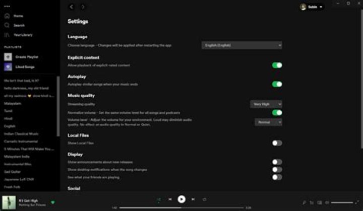 spotify desktop settings spotify desktop settings