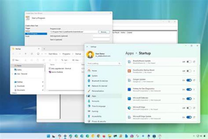 Start a Program options schedule shutdown windows 11