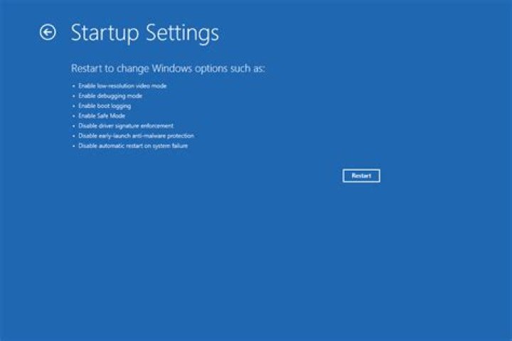 Startup settings