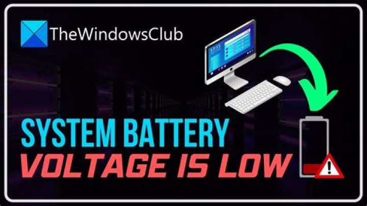System battery voltage is low error on Windows 10/11