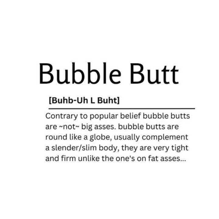 The clearest definition of Bubble Butt EVER!