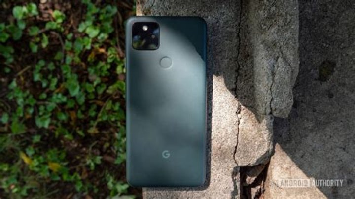 google pixel 5a review camera sensor close up on table 2 the google pixel 5a on a piece of cement showing its back in mostly black color with a camera close up