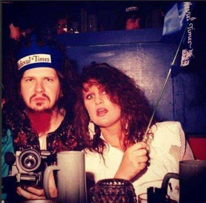 The Legendary Dimebag Darrell and longtime girlfriend Rita Haney at Medevil Times Dallas Texas