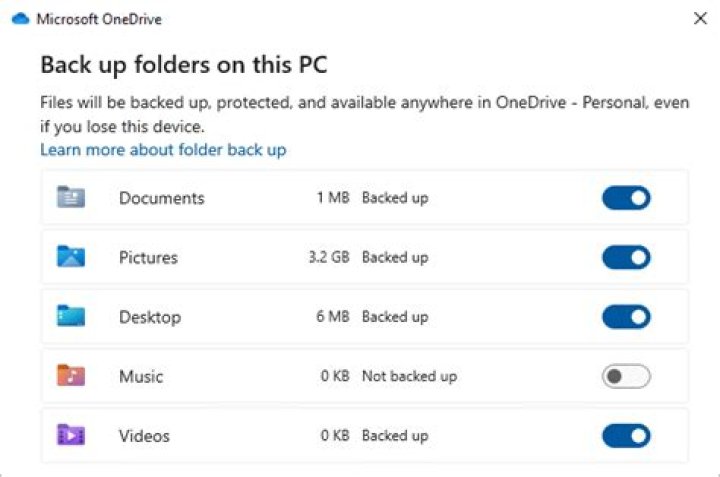 The OneDrive registry key The OneDrive key this pc is in battery saver mode