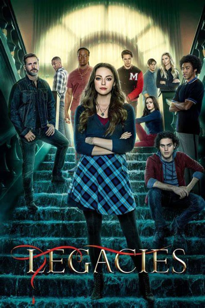 The Poster for Legacies with Danielle Rose Russell and castmates
