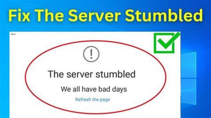 The server stumbled page could not be loaded
