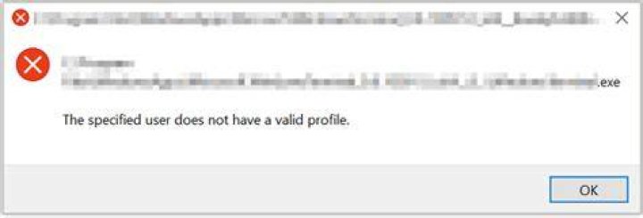 The specified user does not have a valid profile