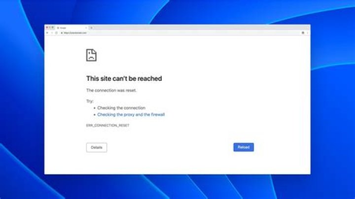 This site cannot be reached might be temporarily down