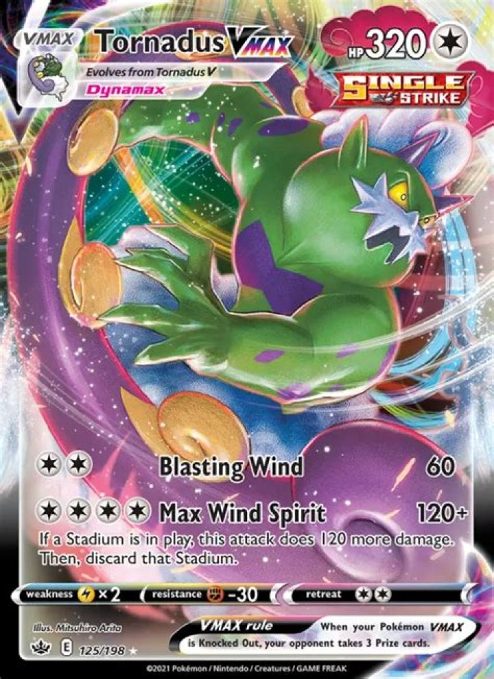 Tornadus VMAX (Chilling Reign 125)