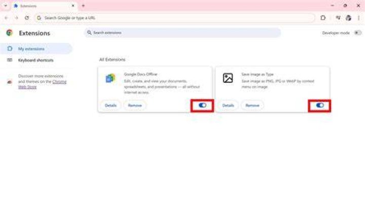 turn off chrome extensions