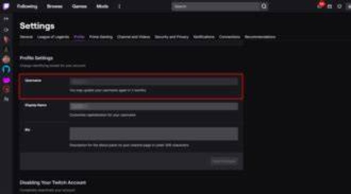 Twitch won't allow username change [Easy fix]