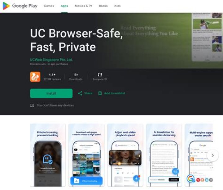 UC BrowserHD app review