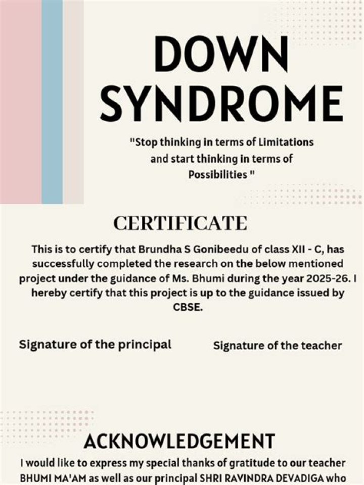 Understanding Down Syndrome: A Comprehensive Guide