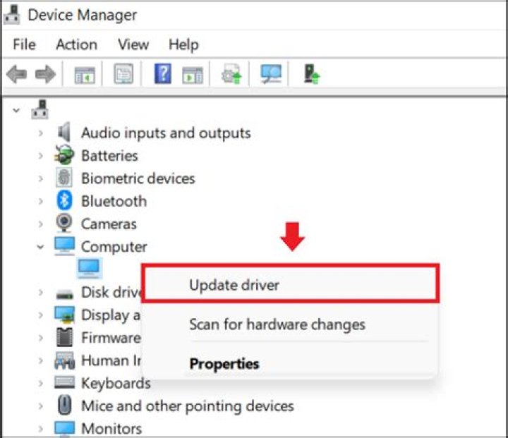 update remove driver device manager