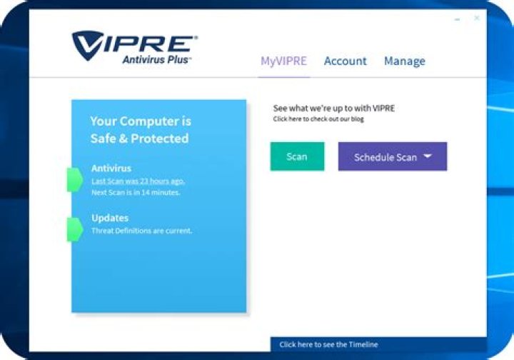 Vipre update screen