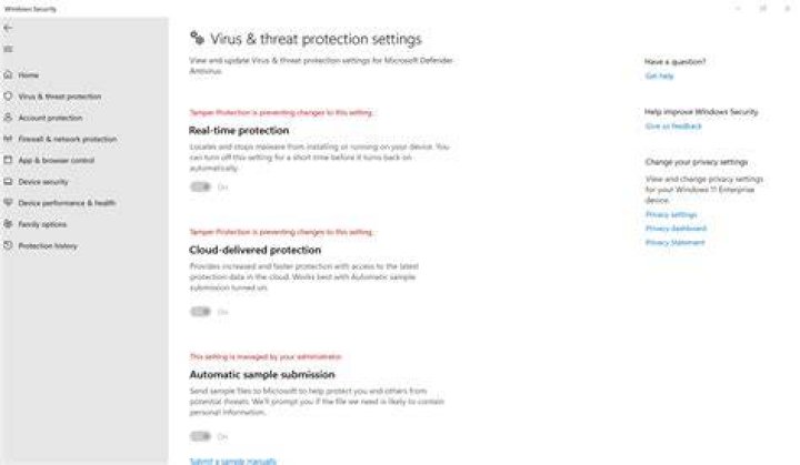 Virus and Thread protection