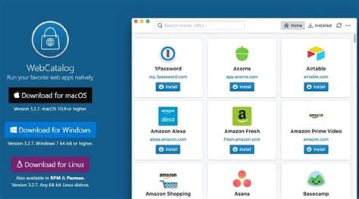 WebCatalog is a desktop program that runs your favorite web apps natively