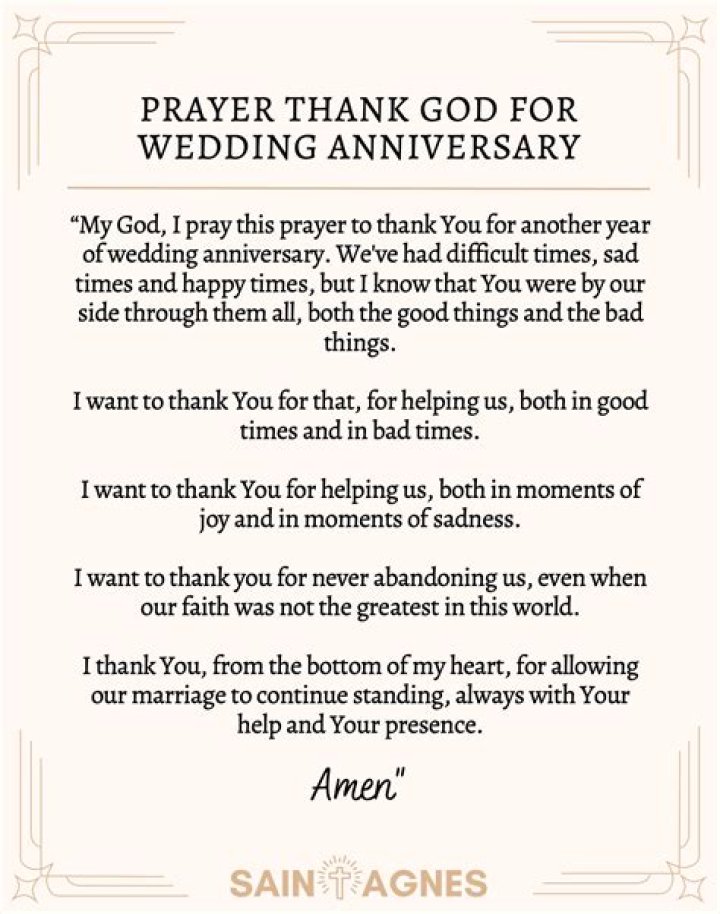 Wedding anniversary prayers Wedding anniversary prayers