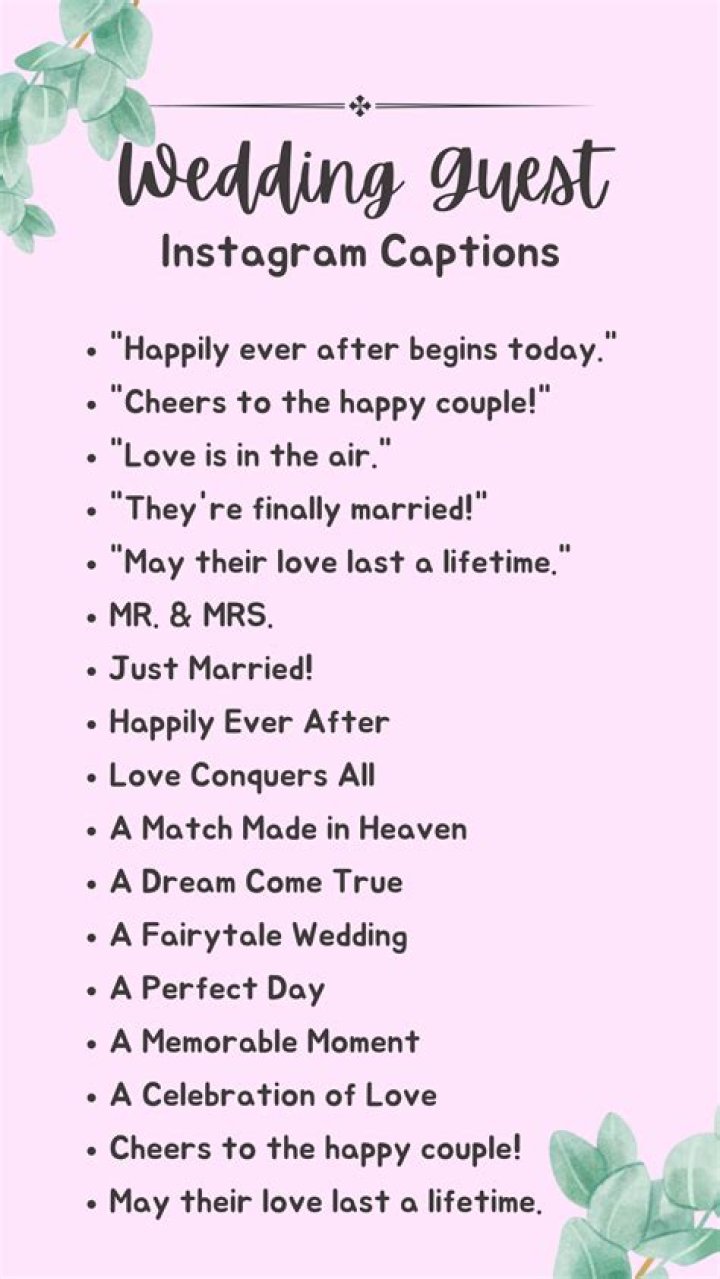 wedding guest Instagram captions