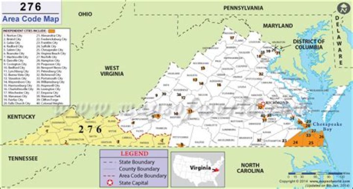 Where Is Area Code 276