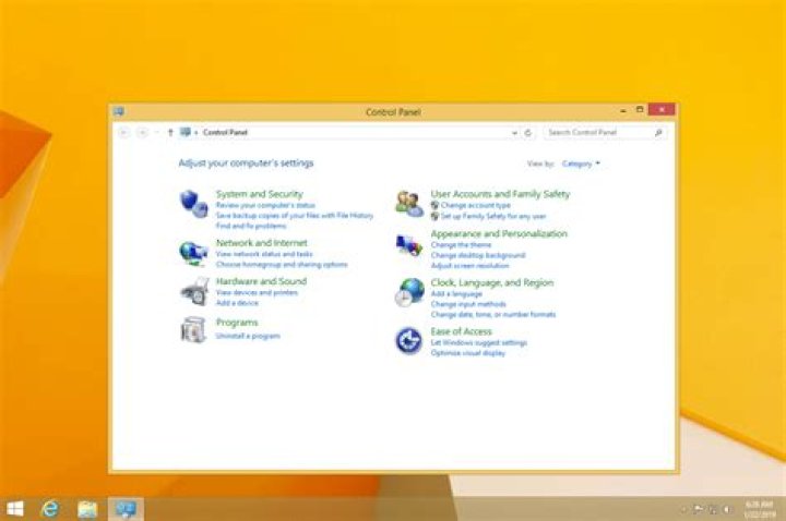 win 8 control panel