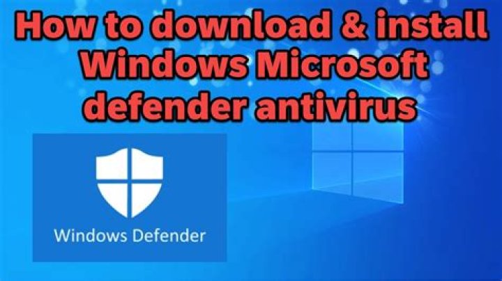 windows defender antivirus and threat protection