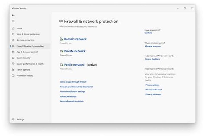 windows firewall network profile