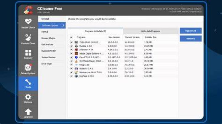 Windows Update to fix ccleaner keeps disappearing