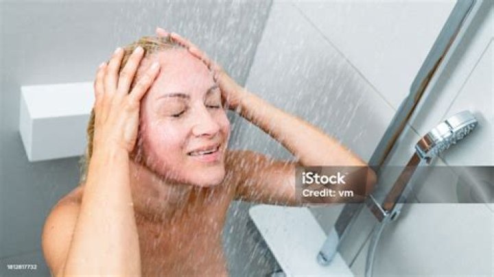 Woman showering