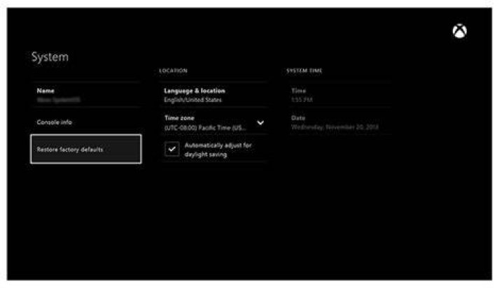 xbox one system settings